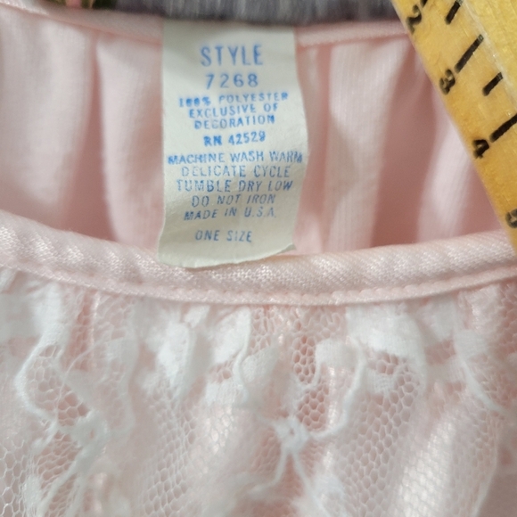 Vintage vandemere Women's  Pink Lace Nightgown One Size - Picture 15 of 16